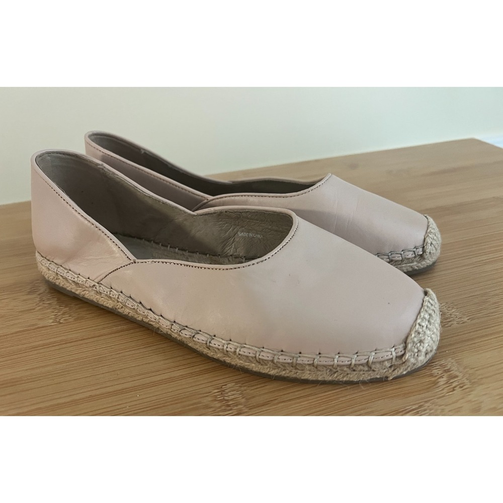 Eileen Fisher Womens Shoes Slip‎ on Leather Espadrille Blush Size 7.5